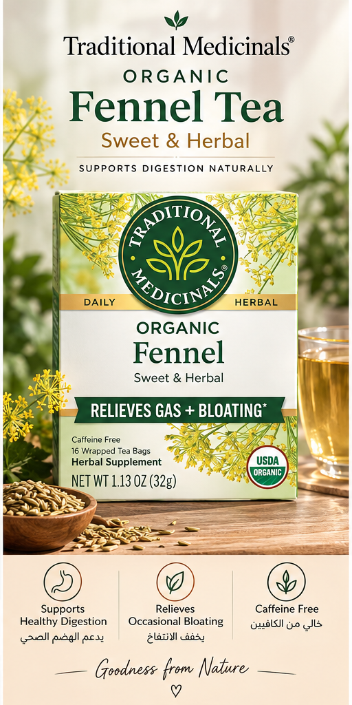 Traditional Medicinals Organic Fennel Tea – 16 Tea Bags