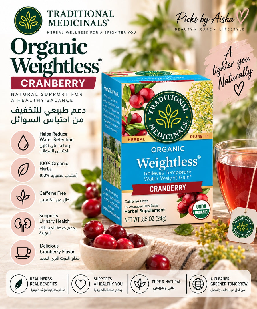 Traditional Medicinals Organic Weightless Cranberry Tea – 16 Tea Bags