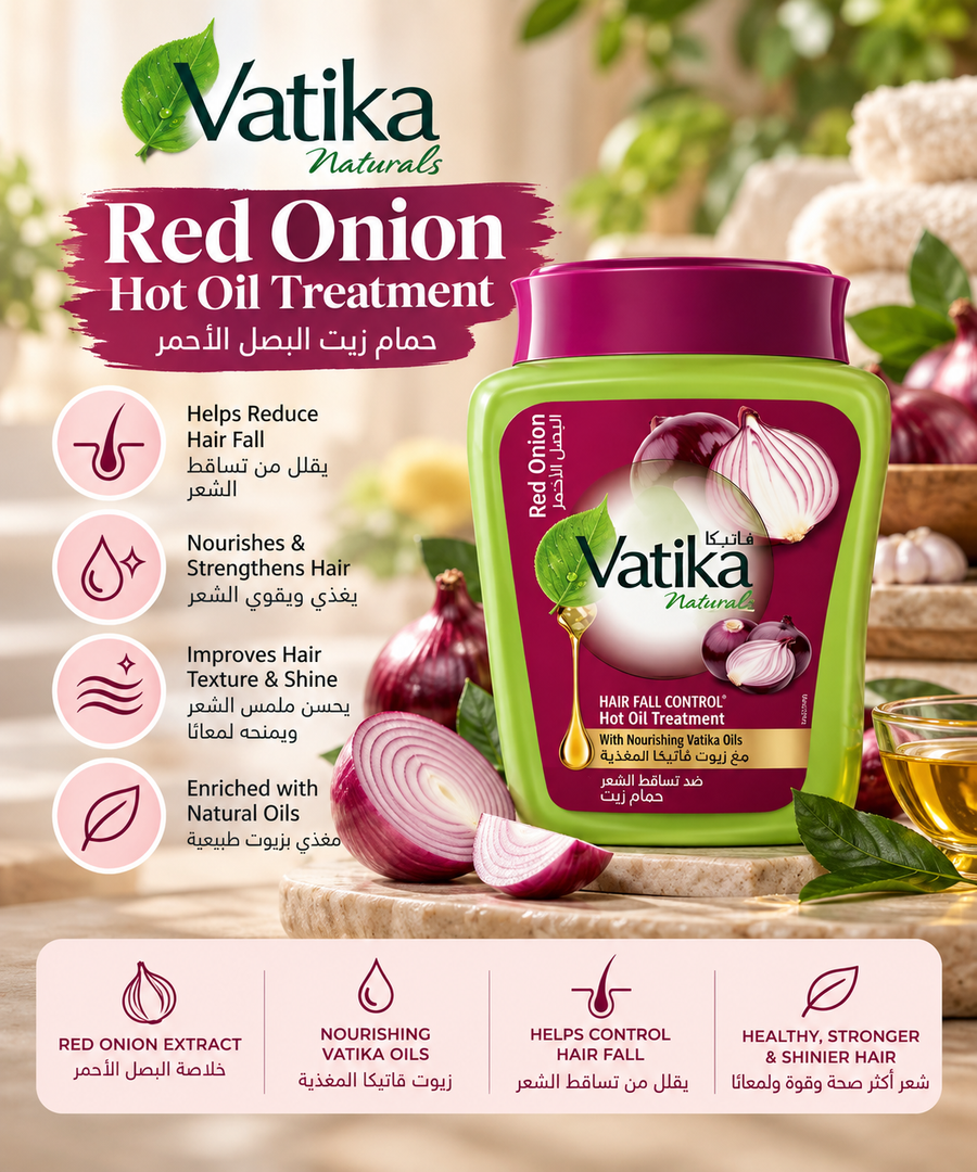 Vatika Naturals Red Onion Hair Fall Control Hot Oil Treatment – 500 g