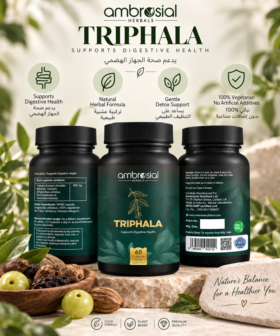Ambrosial Herbals Triphala – 60 Capsules