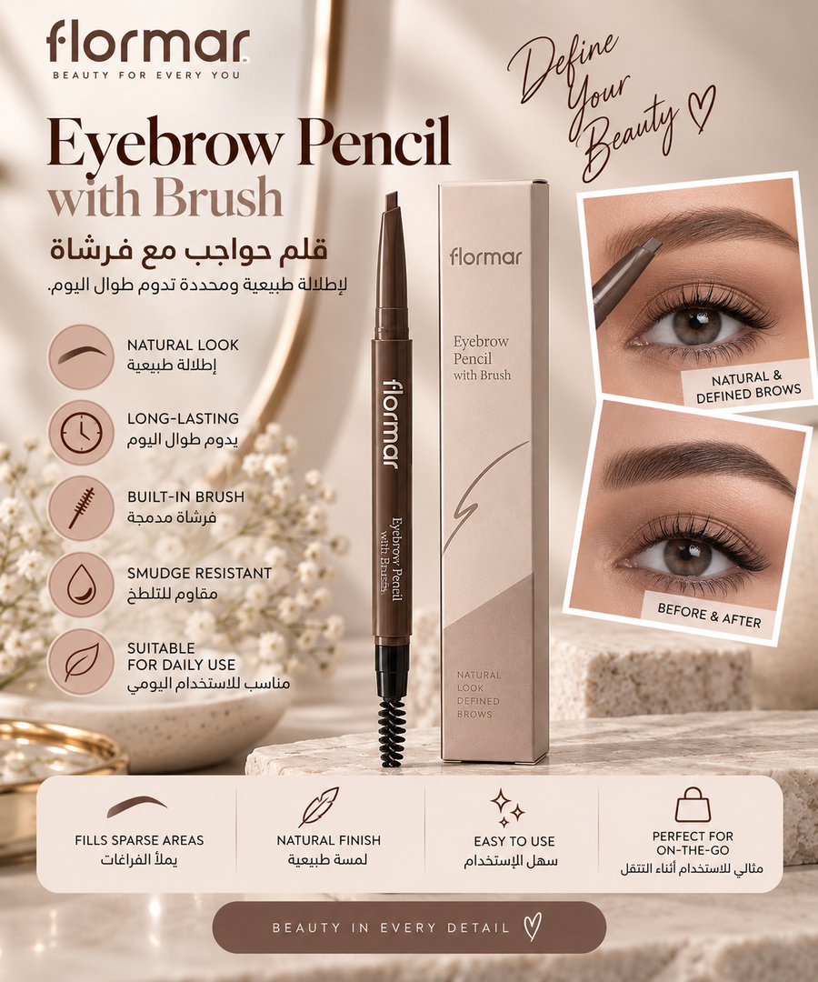 Flormar Eyebrow Pencil with Brush