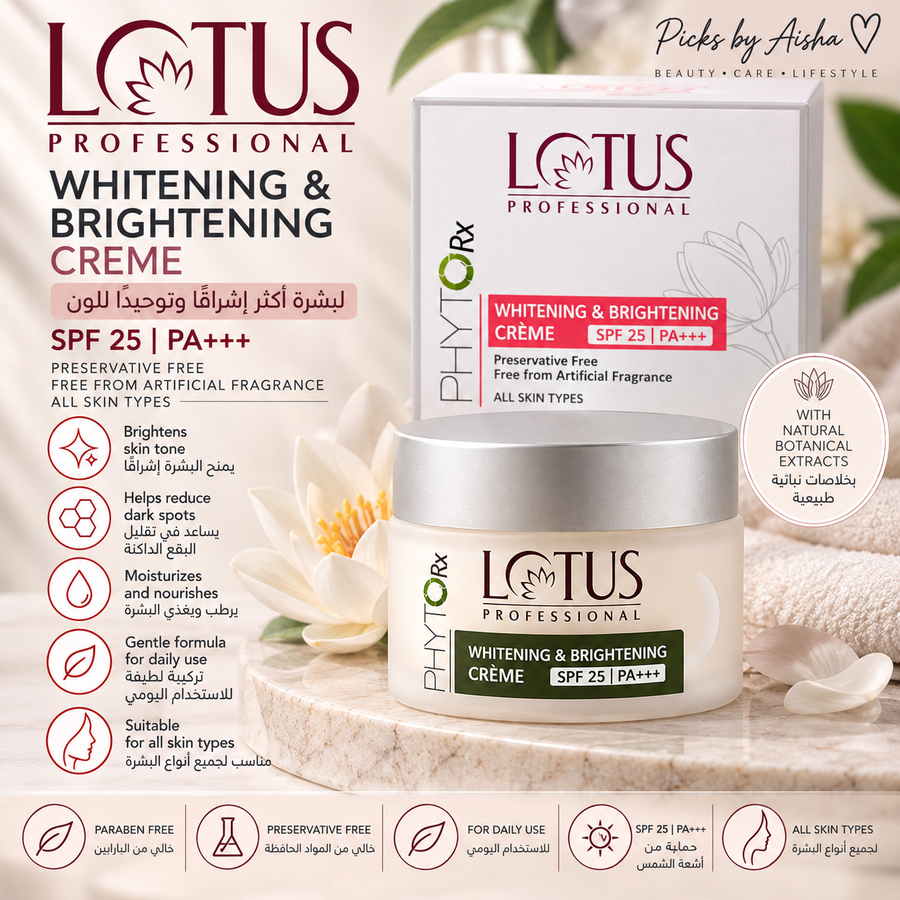 Lotus Professional Phyto-Rx Whitening & Brightening Crème SPF 25 PA+++ – 50 g