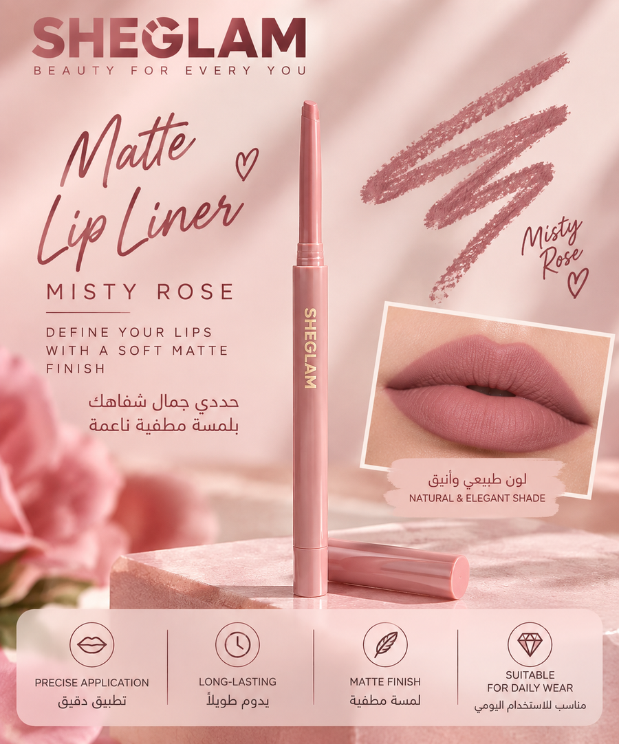 SHEGLAM Matte Lip Liner – Misty Rose
