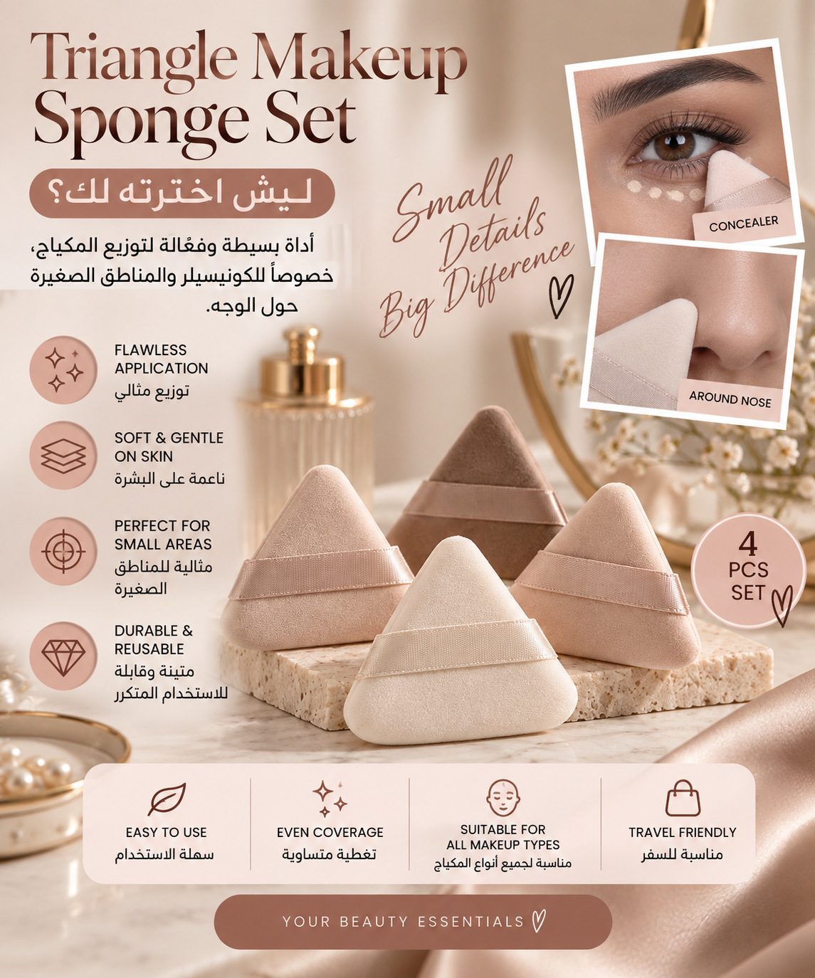 Triangle Makeup Sponge Set